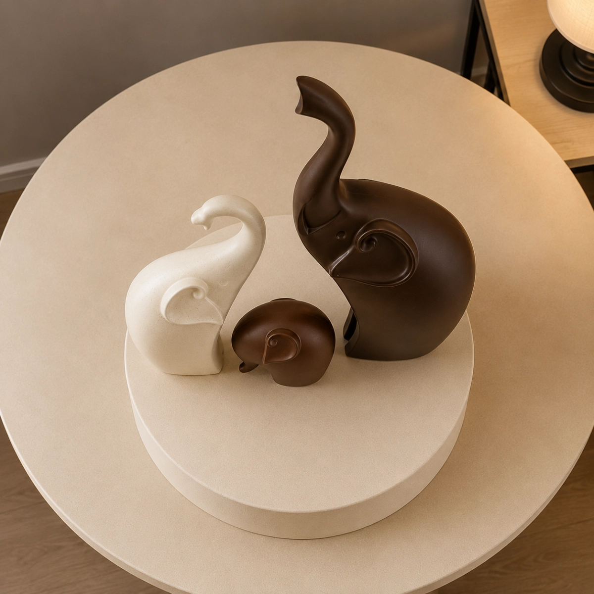 Ceramic Elephant Trio